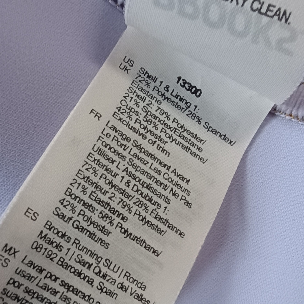 Brooks Sports Bra 36DD - 36E Drive Three-Pocket Run - Golden Hour Violet - Picture 13 of 13
